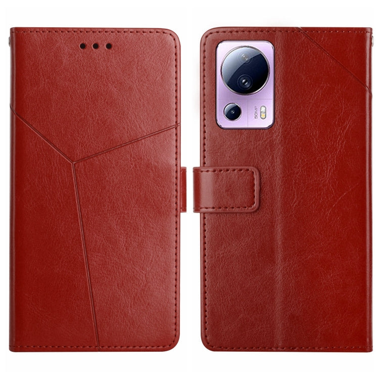 HT01 Cassa del telefono di cuoio di vibrazione del modello a forma di Y, For Samsung Galaxy S23 5G, For Samsung Galaxy S23+ 5G, For Sharp Aquos Sense7 SH-V48, For Xiaomi 12 Lite NE