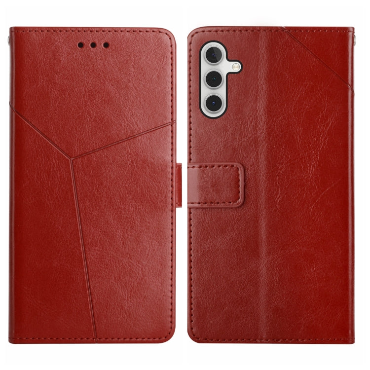 HT01 Cassa del telefono di cuoio di vibrazione del modello a forma di Y, For Samsung Galaxy A04E, For Samsung Galaxy A14 5G, For OnePlus Nord N300