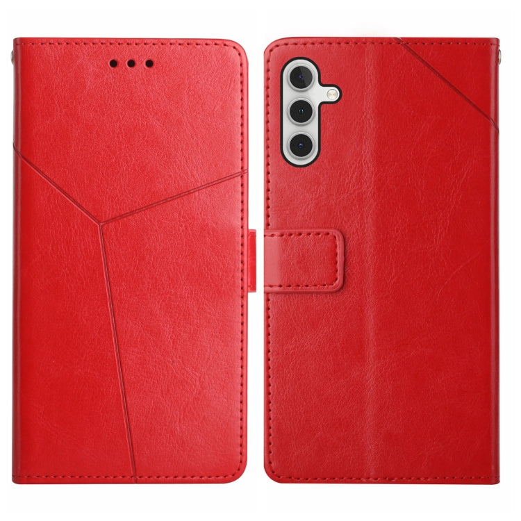HT01 Cassa del telefono di cuoio di vibrazione del modello a forma di Y, For Samsung Galaxy A04E, For Samsung Galaxy A14 5G, For OnePlus Nord N300