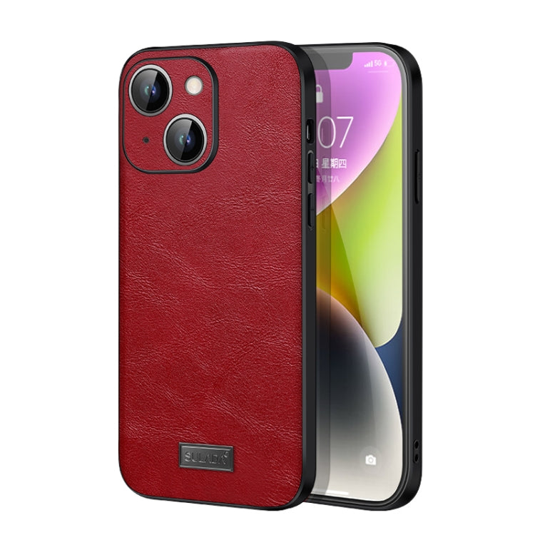 SULADA TPU antiurto + custodia per telefono in pelle fatta a mano, For iPhone 14, For iPhone 14 Plus, For iPhone 14 Pro, For iPhone 14 Pro Max