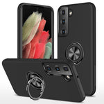 Custodia per telefono magnetica PC + TPU con supporto per anello invisibile, For Samsung Galaxy S22 5G, For Samsung Galaxy S22+ 5G, For Samsung Galaxy S22 Ultra 5G