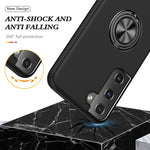 Custodia per telefono magnetica PC + TPU con supporto per anello invisibile, For Samsung Galaxy S22 5G, For Samsung Galaxy S22+ 5G, For Samsung Galaxy S22 Ultra 5G