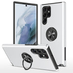 Custodia per telefono magnetica PC + TPU con supporto per anello invisibile, For Samsung Galaxy S22 5G, For Samsung Galaxy S22+ 5G, For Samsung Galaxy S22 Ultra 5G