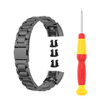 Per Huawei Band 4 Pro (TER-B29S) / Band 3 Pro (TER-B29) / Band 3 (TER-B09) Cinturino da polso in acciaio con tre perline, For Band 4 Pro