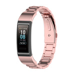Per Huawei Band 4 Pro (TER-B29S) / Band 3 Pro (TER-B29) / Band 3 (TER-B09) Cinturino da polso in acciaio con tre perline, For Band 4 Pro