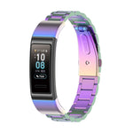 Per Huawei Band 4 Pro (TER-B29S) / Band 3 Pro (TER-B29) / Band 3 (TER-B09) Cinturino da polso in acciaio con tre perline, For Band 4 Pro