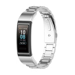 Per Huawei Band 4 Pro (TER-B29S) / Band 3 Pro (TER-B29) / Band 3 (TER-B09) Cinturino da polso in acciaio con tre perline, For Band 4 Pro
