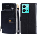 Custodia per cellulare in pelle con cerniera, For Motorola Moto E32 India/E22s 4G Global, For OPPO A17, For OPPO K10x 5G, For Realme C33 4G, For vivo V25 5G/V25e 5G/X80 Lite, For vivo Y16 4G/Y02s 4G