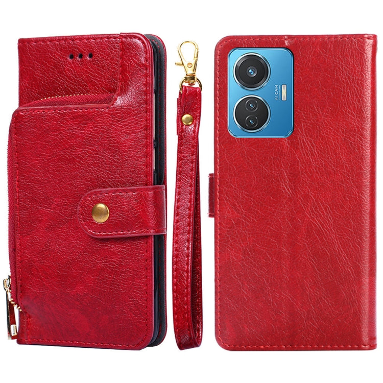 Custodia per cellulare in pelle con cerniera, For vivo Y55 4G, For Samsung Galaxy A04s, For Sharp Aquos sense7 Plus, For Xiaomi Civi 2 5G, For Xiaomi Poco M5 4G