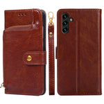 Custodia per cellulare in pelle con cerniera, For vivo Y55 4G, For Samsung Galaxy A04s, For Sharp Aquos sense7 Plus, For Xiaomi Civi 2 5G, For Xiaomi Poco M5 4G