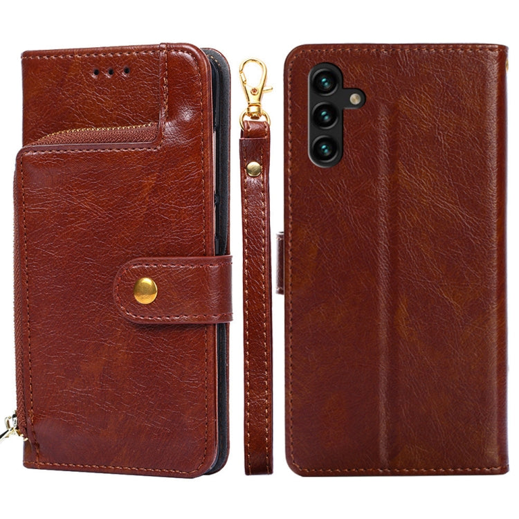 Custodia per cellulare in pelle con cerniera, For vivo Y55 4G, For Samsung Galaxy A04s, For Sharp Aquos sense7 Plus, For Xiaomi Civi 2 5G, For Xiaomi Poco M5 4G