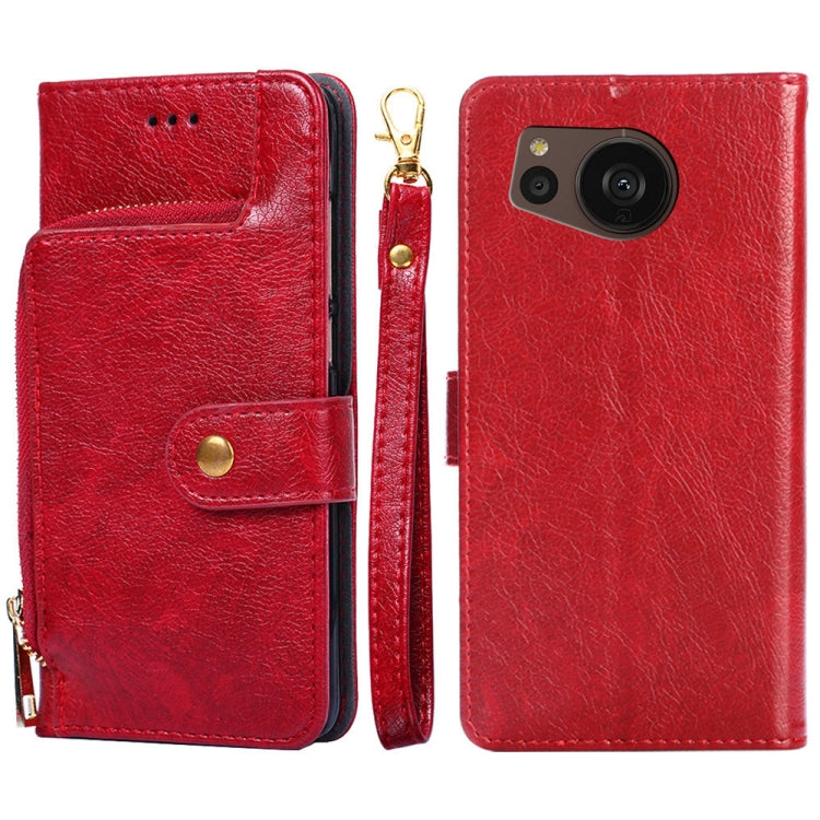 Custodia per cellulare in pelle con cerniera, For vivo Y55 4G, For Samsung Galaxy A04s, For Sharp Aquos sense7 Plus, For Xiaomi Civi 2 5G, For Xiaomi Poco M5 4G