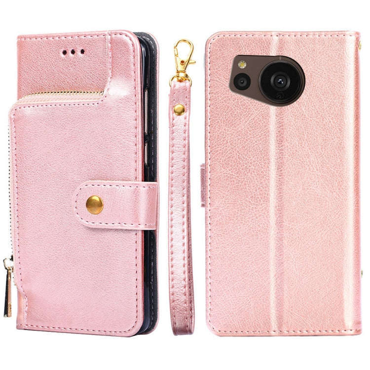 Custodia per cellulare in pelle con cerniera, For vivo Y55 4G, For Samsung Galaxy A04s, For Sharp Aquos sense7 Plus, For Xiaomi Civi 2 5G, For Xiaomi Poco M5 4G