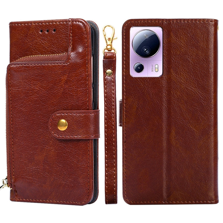 Custodia per cellulare in pelle con cerniera, For vivo Y55 4G, For Samsung Galaxy A04s, For Sharp Aquos sense7 Plus, For Xiaomi Civi 2 5G, For Xiaomi Poco M5 4G