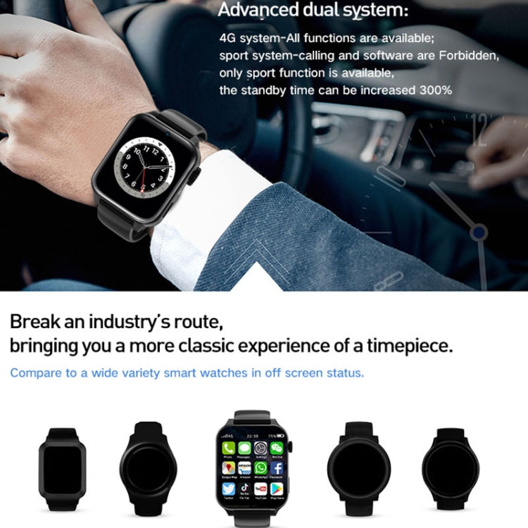 Rogbid Brave 3 Schermo TFT da 1,99 pollici Android 9.1 LTE 4G Smart Watch, supporta il riconoscimento facciale, Brave 3
