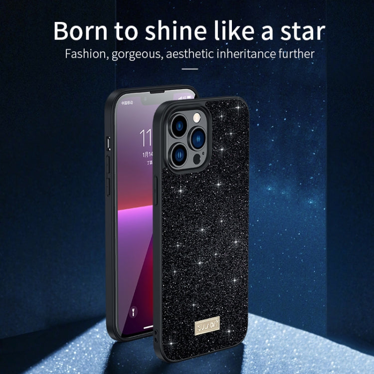 Custodia per telefono in pelle glitterata SULADA PC+TPU, For iPhone 14, For iPhone 14 Plus, For iPhone 14 Pro, For iPhone 14 Pro Max