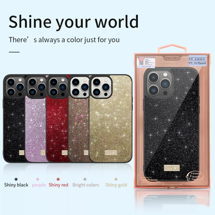 Custodia per telefono in pelle glitterata SULADA PC+TPU, For iPhone 14, For iPhone 14 Plus, For iPhone 14 Pro, For iPhone 14 Pro Max