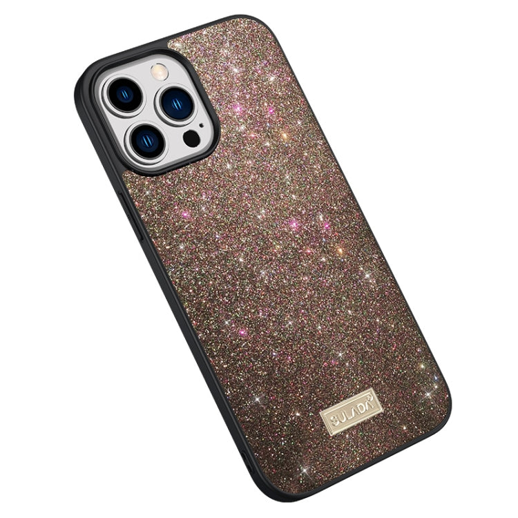 Custodia per telefono in pelle glitterata SULADA PC+TPU, For iPhone 14, For iPhone 14 Plus, For iPhone 14 Pro, For iPhone 14 Pro Max