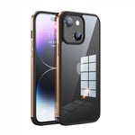 Struttura in metallo SULADA + vetro nano + custodia per telefono in TPU, For iPhone 14, For iPhone 14 Plus, For iPhone 14 Pro