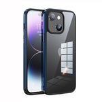 Struttura in metallo SULADA + vetro nano + custodia per telefono in TPU, For iPhone 14, For iPhone 14 Plus, For iPhone 14 Pro