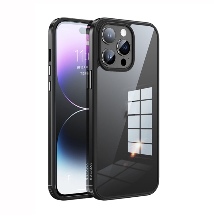 Struttura in metallo SULADA + vetro nano + custodia per telefono in TPU, For iPhone 14 Pro Max