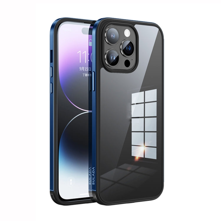 Struttura in metallo SULADA + vetro nano + custodia per telefono in TPU, For iPhone 14 Pro Max