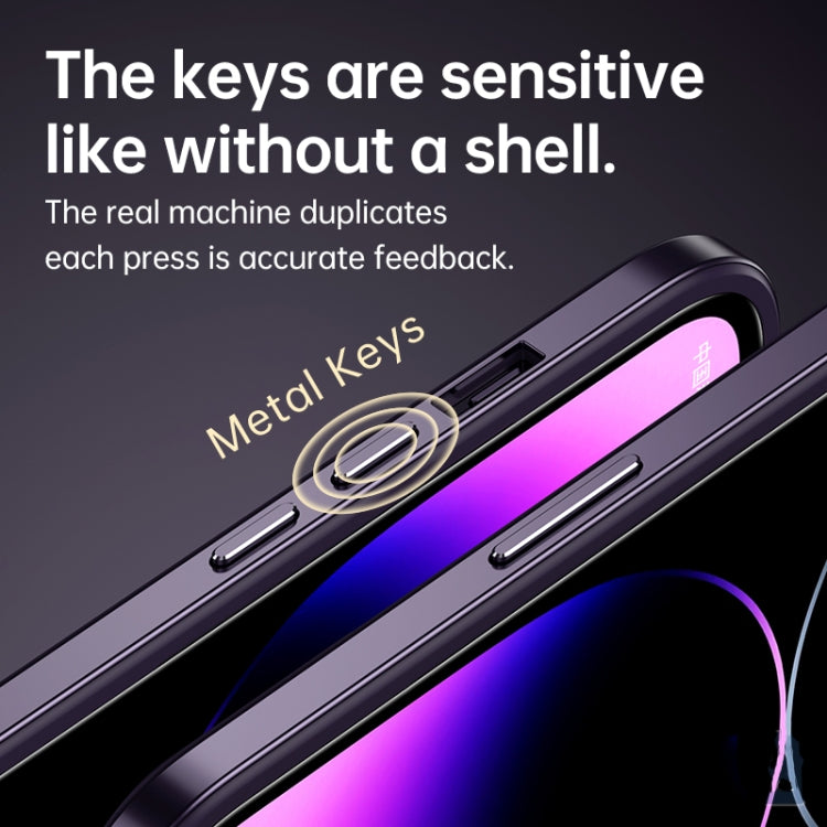 Struttura in metallo SULADA + vetro nano + custodia per telefono in TPU, For iPhone 14 Pro Max