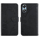 HT03 Cassa del telefono di cuoio di vibrazione impressa farfalla di sensibilità della pelle, For Motorola Moto E22 4G, For Motorola Moto G72 4G, For OPPO A17, For Realme 10 4G