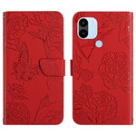 HT03 Cassa del telefono di cuoio di vibrazione impressa farfalla di sensibilità della pelle, For Realme 10 5G, For Realme C33, For Xiaomi Redmi A1+, For Samsung Galaxy S23 Ultra 5G