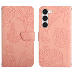 HT03 Cassa del telefono di cuoio di vibrazione impressa farfalla di sensibilità della pelle, For Samsung Galaxy S23 5G, For Samsung Galaxy S23+ 5G, For Sharp Aquos Sense7 SH-V48, For Xiaomi 12 Lite NE