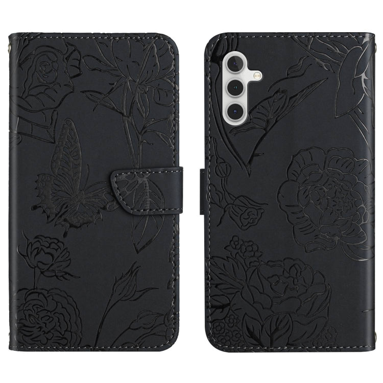 HT03 Cassa del telefono di cuoio di vibrazione impressa farfalla di sensibilità della pelle, For Samsung Galaxy A04E, For Samsung Galaxy A14 5G, For OnePlus Nord N300