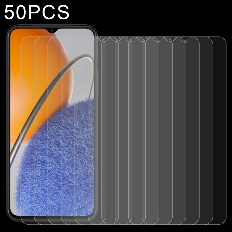 50 pellicole in vetro temperato 0,26 mm 9H 2,5D, For OPPO A98 / A58 4G (50 PCS), For Huawei nova Y61 / Enjoy 50z (50 PCS), For TCL 40 R 5G (50 PCS)