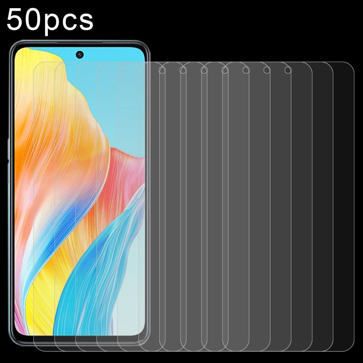 50 pellicole in vetro temperato 0,26 mm 9H 2,5D, For OPPO A98 / A58 4G (50 PCS), For Huawei nova Y61 / Enjoy 50z (50 PCS), For TCL 40 R 5G (50 PCS)