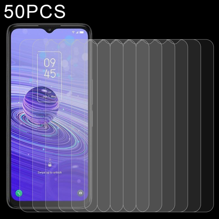 50 pellicole in vetro temperato 0,26 mm 9H 2,5D, For OPPO A98 / A58 4G (50 PCS), For Huawei nova Y61 / Enjoy 50z (50 PCS), For TCL 40 R 5G (50 PCS)