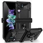 Custodia protettiva antiurto in TPU + PC con supporto girevole a 360 gradi, For Samsung Galaxy Z Flip4, For Samsung Galaxy Z Flip3 5G
