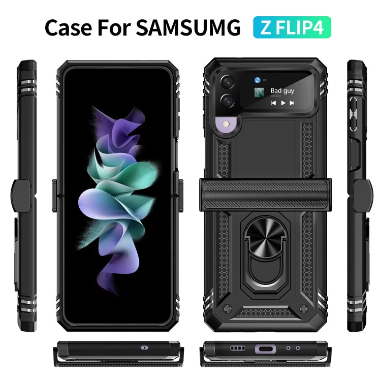 Custodia protettiva antiurto in TPU + PC con supporto girevole a 360 gradi, For Samsung Galaxy Z Flip4, For Samsung Galaxy Z Flip3 5G