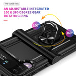 Custodia protettiva antiurto in TPU + PC con supporto girevole a 360 gradi, For Samsung Galaxy Z Flip4, For Samsung Galaxy Z Flip3 5G