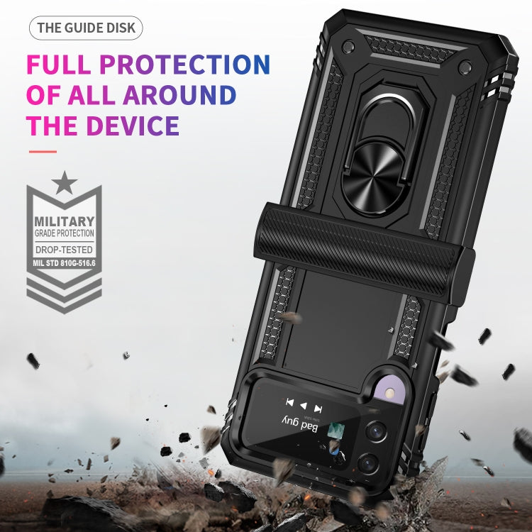 Custodia protettiva antiurto in TPU + PC con supporto girevole a 360 gradi, For Samsung Galaxy Z Flip4, For Samsung Galaxy Z Flip3 5G