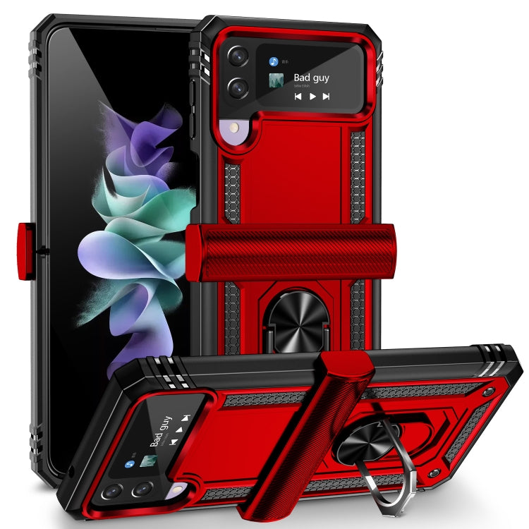 Custodia protettiva antiurto in TPU + PC con supporto girevole a 360 gradi, For Samsung Galaxy Z Flip4, For Samsung Galaxy Z Flip3 5G