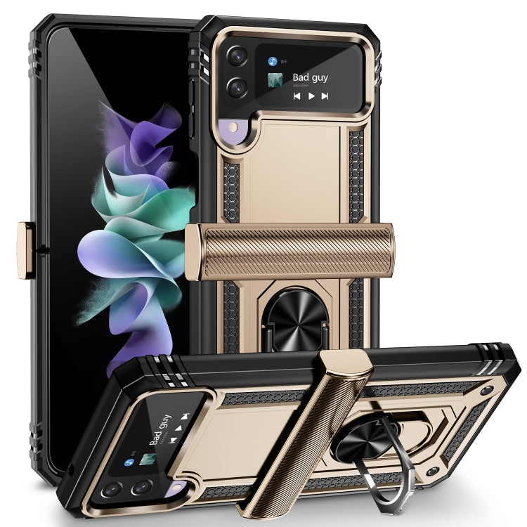 Custodia protettiva antiurto in TPU + PC con supporto girevole a 360 gradi, For Samsung Galaxy Z Flip4, For Samsung Galaxy Z Flip3 5G