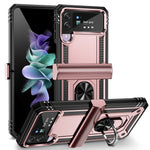 Custodia protettiva antiurto in TPU + PC con supporto girevole a 360 gradi, For Samsung Galaxy Z Flip4, For Samsung Galaxy Z Flip3 5G