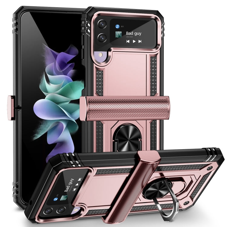 Custodia protettiva antiurto in TPU + PC con supporto girevole a 360 gradi, For Samsung Galaxy Z Flip4, For Samsung Galaxy Z Flip3 5G