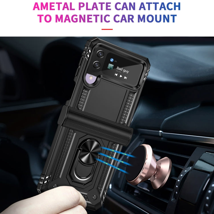 Custodia protettiva antiurto in TPU + PC con supporto girevole a 360 gradi, For Samsung Galaxy Z Flip4, For Samsung Galaxy Z Flip3 5G