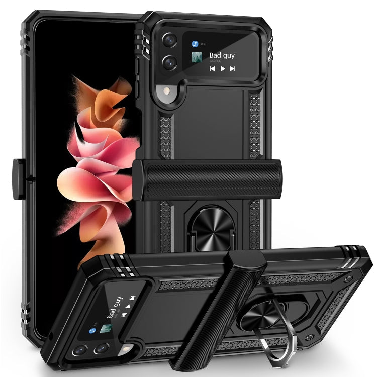 Custodia protettiva antiurto in TPU + PC con supporto girevole a 360 gradi, For Samsung Galaxy Z Flip4, For Samsung Galaxy Z Flip3 5G