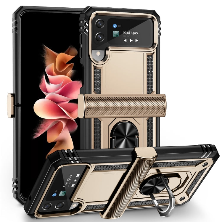 Custodia protettiva antiurto in TPU + PC con supporto girevole a 360 gradi, For Samsung Galaxy Z Flip4, For Samsung Galaxy Z Flip3 5G