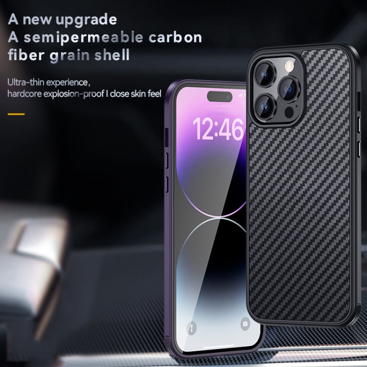 Custodia in metallo antiurto strutturato in fibra di carbonio SULADA + custodia in TPU, For iPhone 14, For iPhone 14 Plus, For iPhone 14 Pro, For iPhone 14 Pro Max