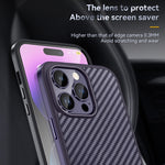 Custodia in metallo antiurto strutturato in fibra di carbonio SULADA + custodia in TPU, For iPhone 14, For iPhone 14 Plus, For iPhone 14 Pro, For iPhone 14 Pro Max