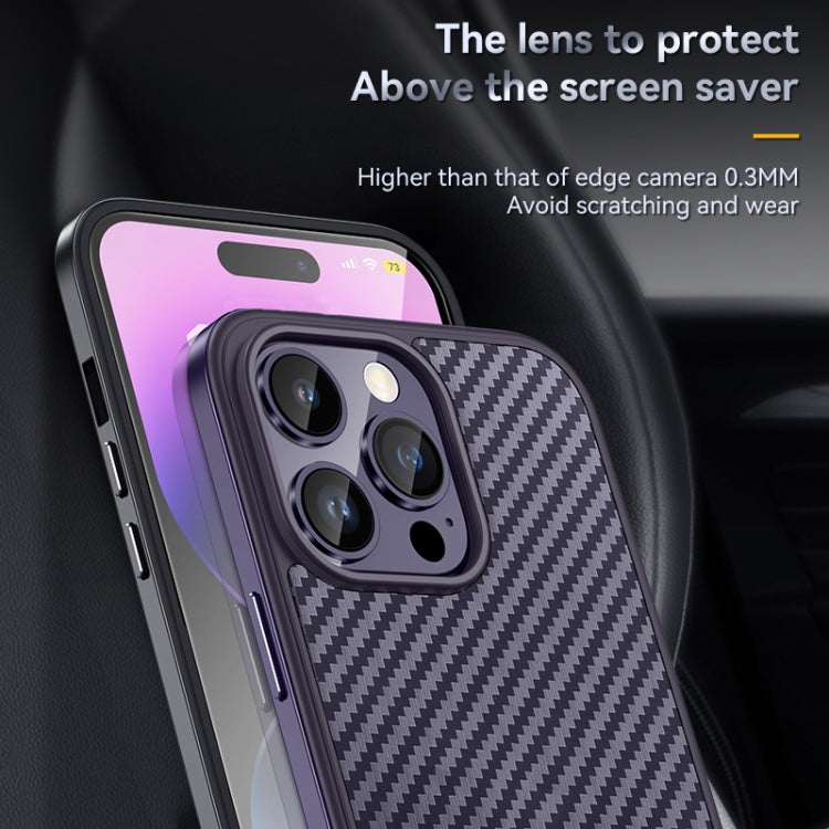 Custodia in metallo antiurto strutturato in fibra di carbonio SULADA + custodia in TPU, For iPhone 14, For iPhone 14 Plus, For iPhone 14 Pro, For iPhone 14 Pro Max