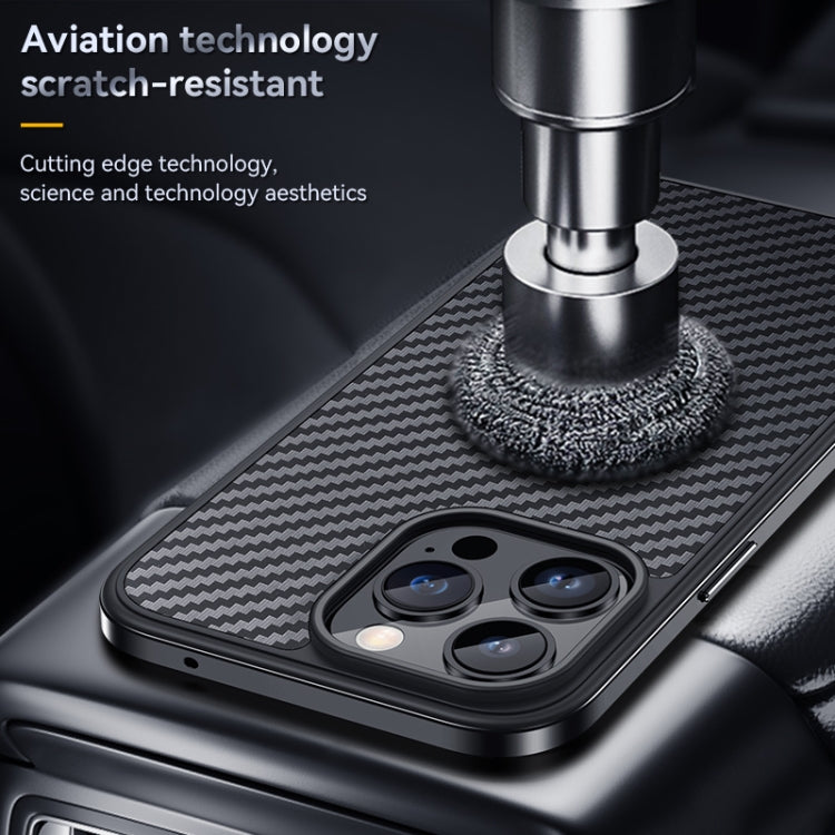 Custodia in metallo antiurto strutturato in fibra di carbonio SULADA + custodia in TPU, For iPhone 14, For iPhone 14 Plus, For iPhone 14 Pro, For iPhone 14 Pro Max