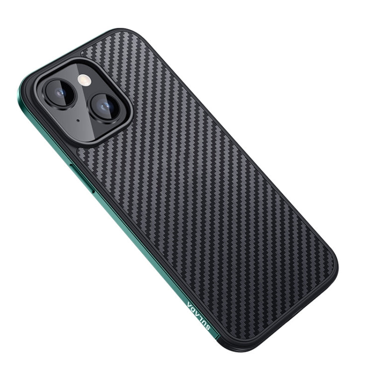 Custodia in metallo antiurto strutturato in fibra di carbonio SULADA + custodia in TPU, For iPhone 14, For iPhone 14 Plus, For iPhone 14 Pro, For iPhone 14 Pro Max